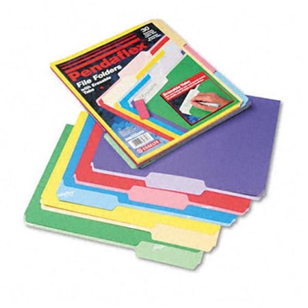 Pendaflex Pendaflex 84370 File Folders- Erasable Tabs- 1/3 Cut- Top Tab- Letter- Assorted- 30/Pack 84370